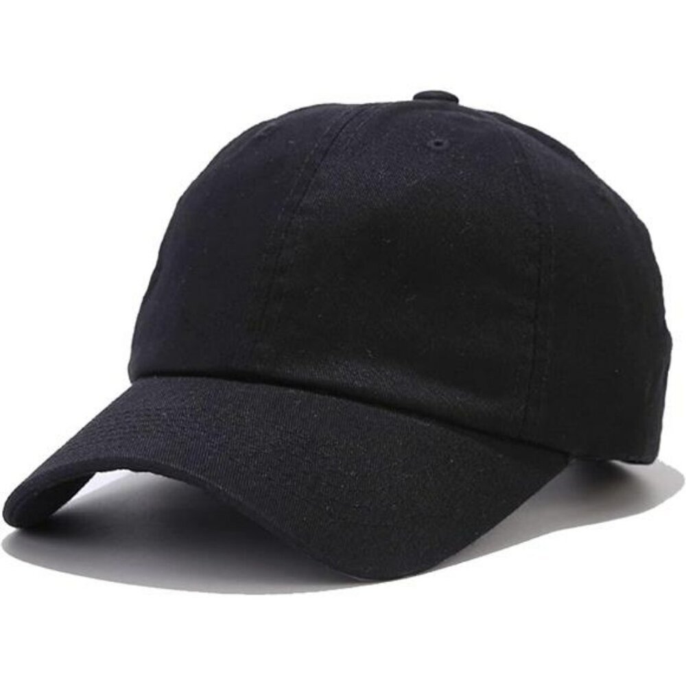 Plain Cotton Baseball Cap Adjustable Dad Hat Low Profile Unisex Golf Hat
